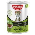 12 Adet Peteko Parça Kuzulu Yetişkin Kedi Konservesi 400 g