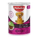 12 Adet Peteko Parça Biftekli Yetişkin Köpek Konservesi 400 g