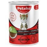 12 Adet Peteko Parça Tavuk Ciğerli Yetişkin Kedi Konservesi 400 g