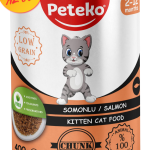 12 Adet Peteko Parça Somonlu Yavru Kedi Konservesi 400 g