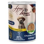 12 Adet How Meow Parça Yavru Köpek Konservesi Tavuklu 400 g