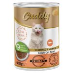 12 Adet Cuddy Parça Somon Etli Yetişkin Kedi Konservesi 400 g