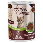 12 Adet How Meow Parça Yavru Kedi Konservesi Kuzulu 400 g