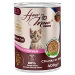 12 Adet How Meow Parça Yavru Kedi Konservesi Tavuklu 400 g