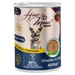12 Adet How Meow Parça Yetişkin Köpek Konservesi Tavuklu 400 g