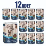 12 Adet How Meow Parça Yetişkin Köpek Konservesi Balıklı 400 g - Görsel 2