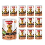 12 Adet Peteko Parça Somonlu Yetişkin Köpek Konservesi 400 g - Görsel 2